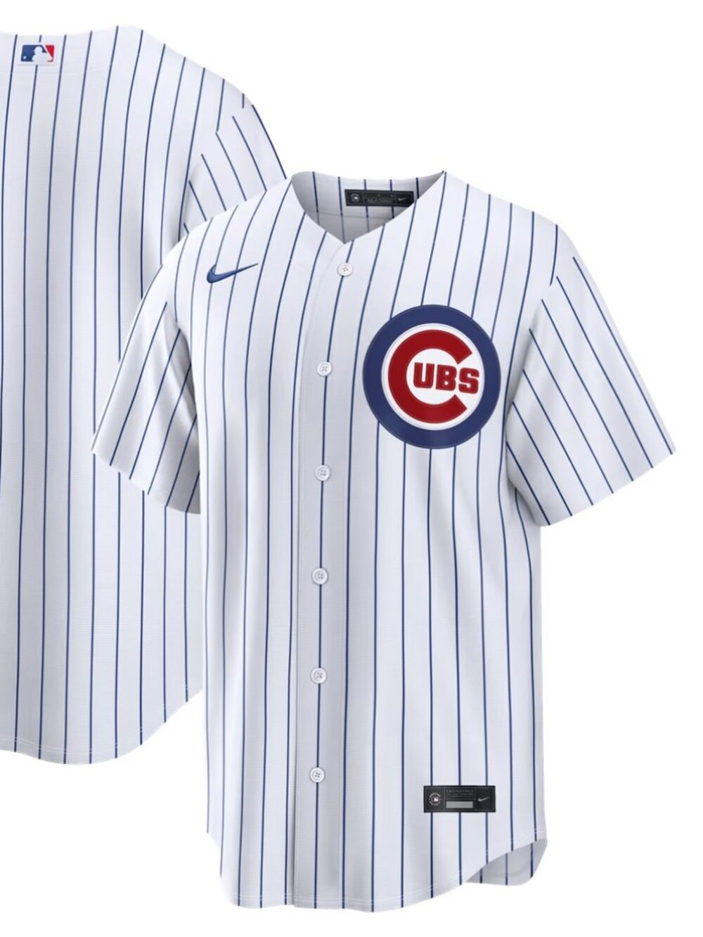 Official Nike MLB Chicago Cubs Home Pinstripe Jersey – Size Large